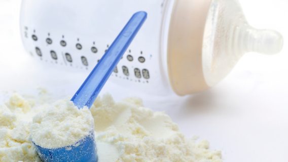 Scoop of baby formula