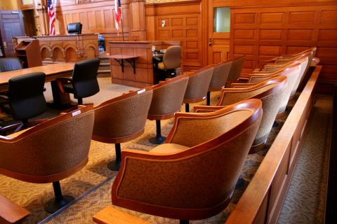 Courtroom jury stand