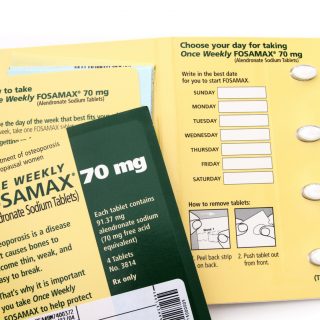 Fosamax pill package by Merck