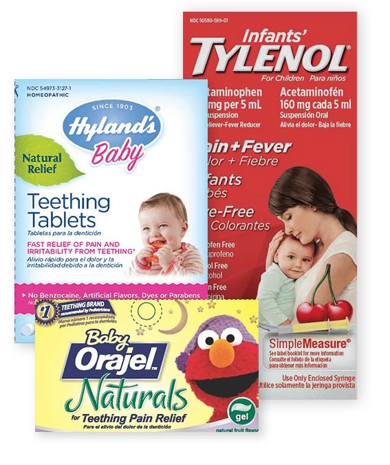 Teething medication packaging