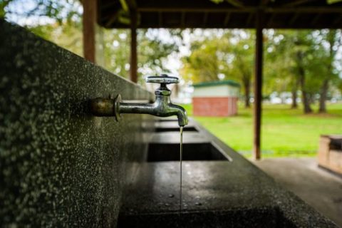 Outdoor water faucet